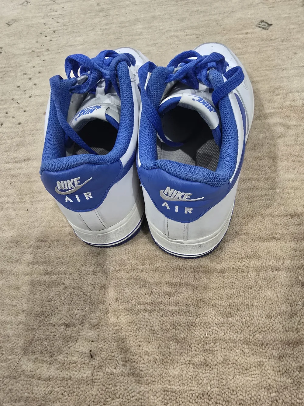 Nike Men's White & Blue Low-Top Sneakers